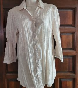 Willi Smith Long Sleeve Top Blouse Size: Large🔥🌊🌟BUNDLE AND SAVE
